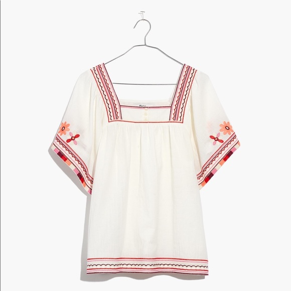 Madewell Tops - Madewell Embroidered Sandblossom Top 🌸 XXS 🌸 NWT
